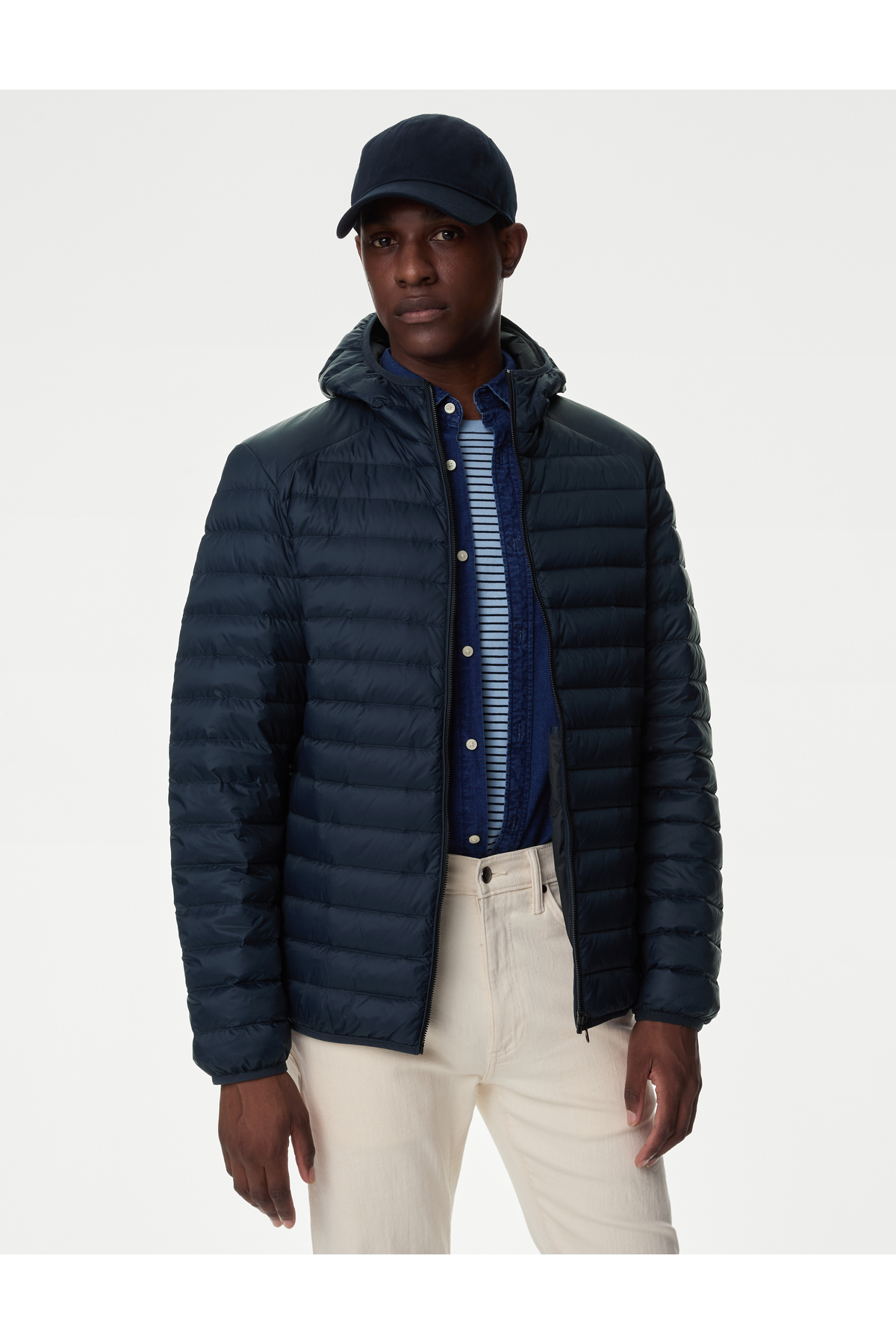 Marks & Spencer Stormwear:trade_mark: Feather and Down Puffer Şişme Mont — سرمه‌ای T16006801I