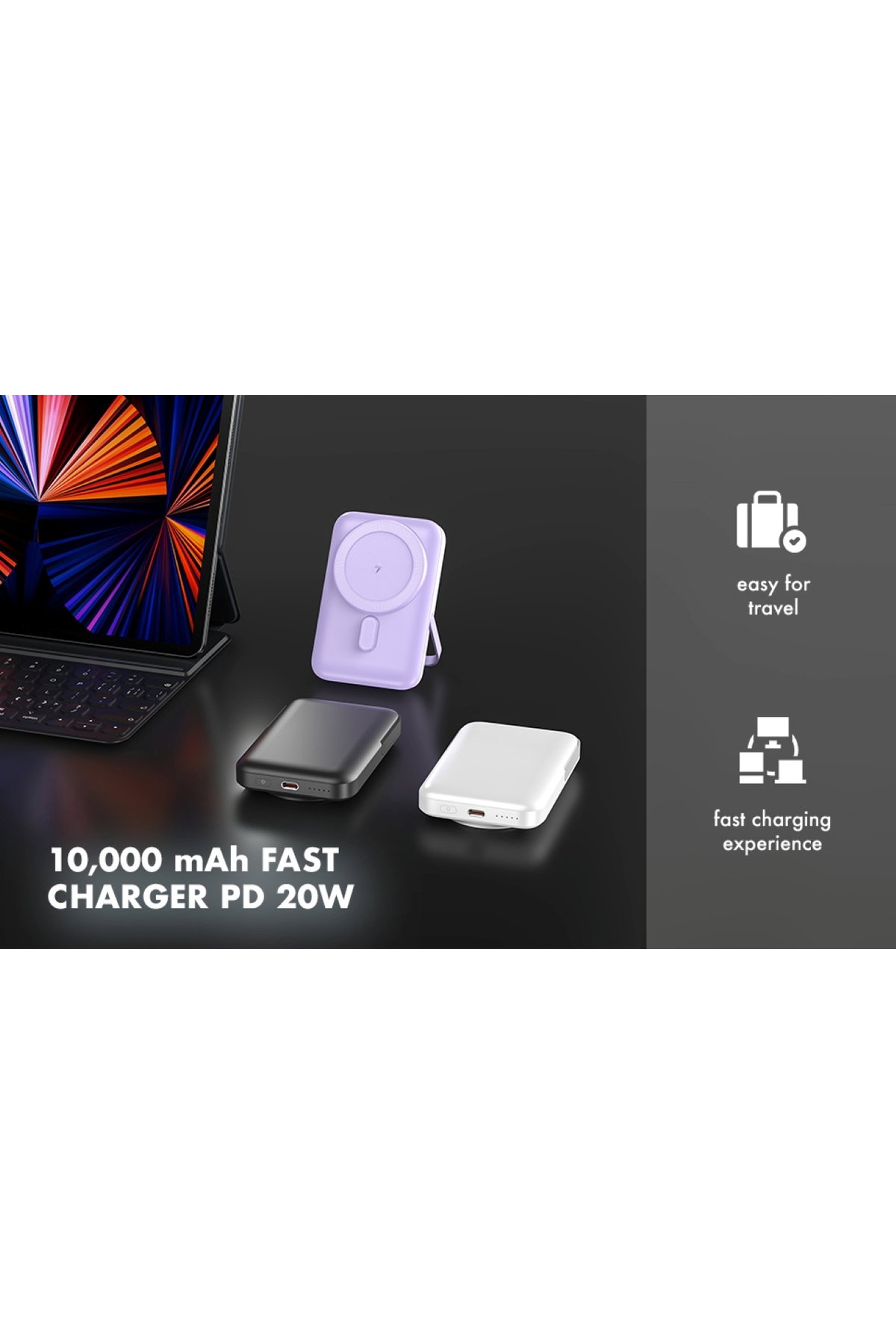 حامل بنك طاقة MagSafe بسعة 10000 مللي أمبير، شحن ل...