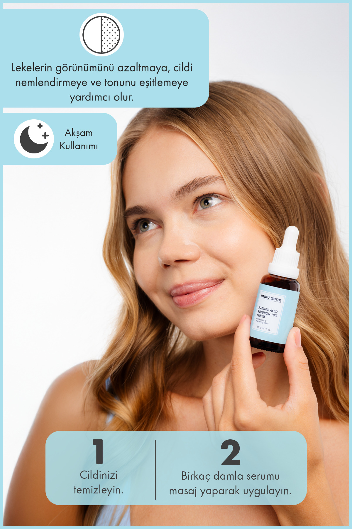 Maruderm Azelaik Asit Solüsyon %10 Aydınlatıcı Leke Karşıtı Cilt Bakım Serumu 30 ml — 8682397030864 — تصویر 4 از 6