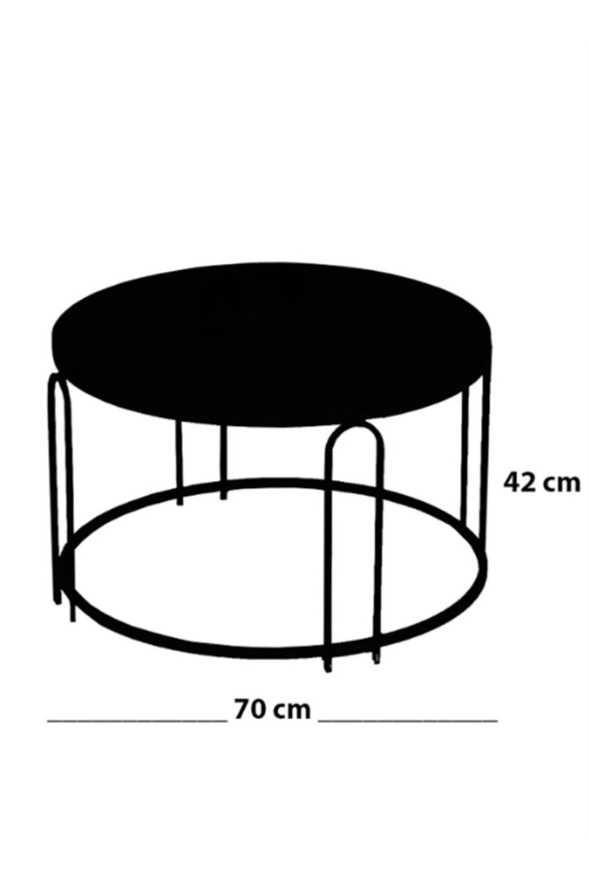 Lenka Orta Sehpa Yuvarlak Gold Metal - Sedaş-lenka-orta-gold