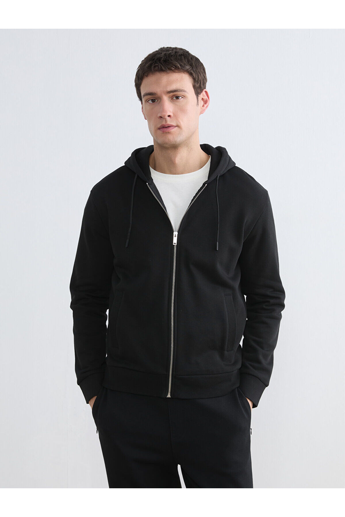 LC Waikiki Vizyon New Season Hooded Men's Zippered Sweatshirt