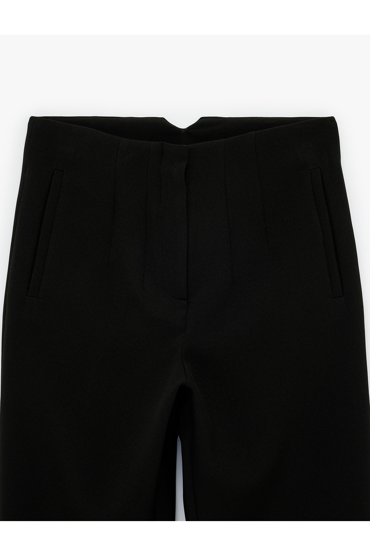 Koton  Yüksek Bel Cepli Cigarette Kumaş Pantolon - Görsel 5