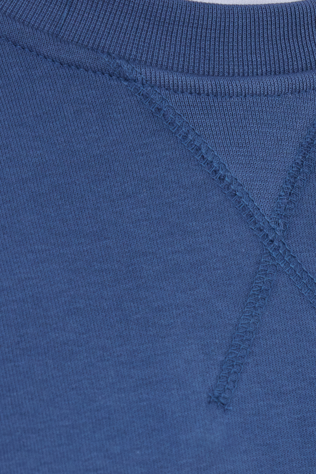 Tudors Unisex Relax Fit Rahat Kesim %100 Pamuk 3 İplik Basic İndigo Bisiklet Yaka Sweatshirt görsel 6
