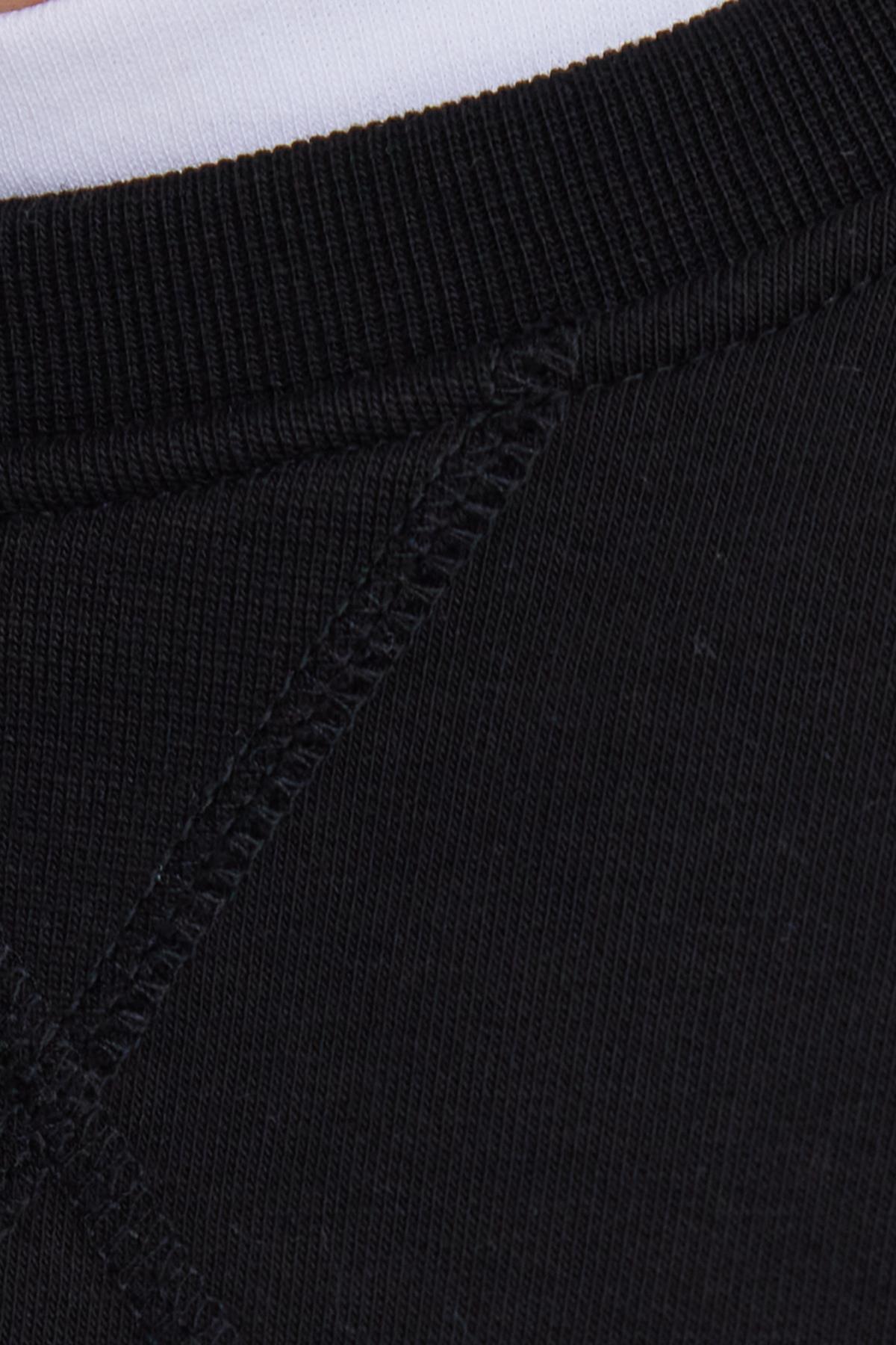 Unisex Relax Fit Rahat Kesim %100 Pamuk 3 İplik Basic Siyah Bisiklet Yaka Sweatshirt 6