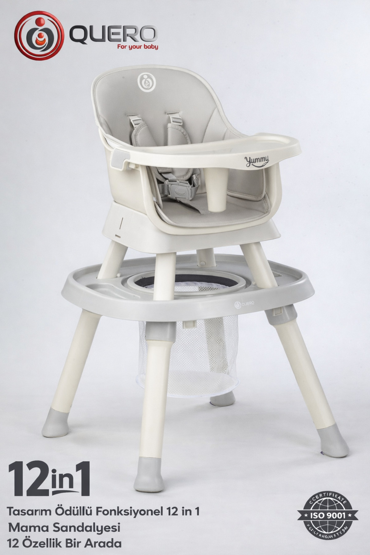 Quero Yummy 12in1 Mama Sandalyesi 12 Özellik Portatif Çalışma, Oyun Masalı Çok Fonksiyonlu Mama Sandalyesi fotoğrafı 2 (önizleme)