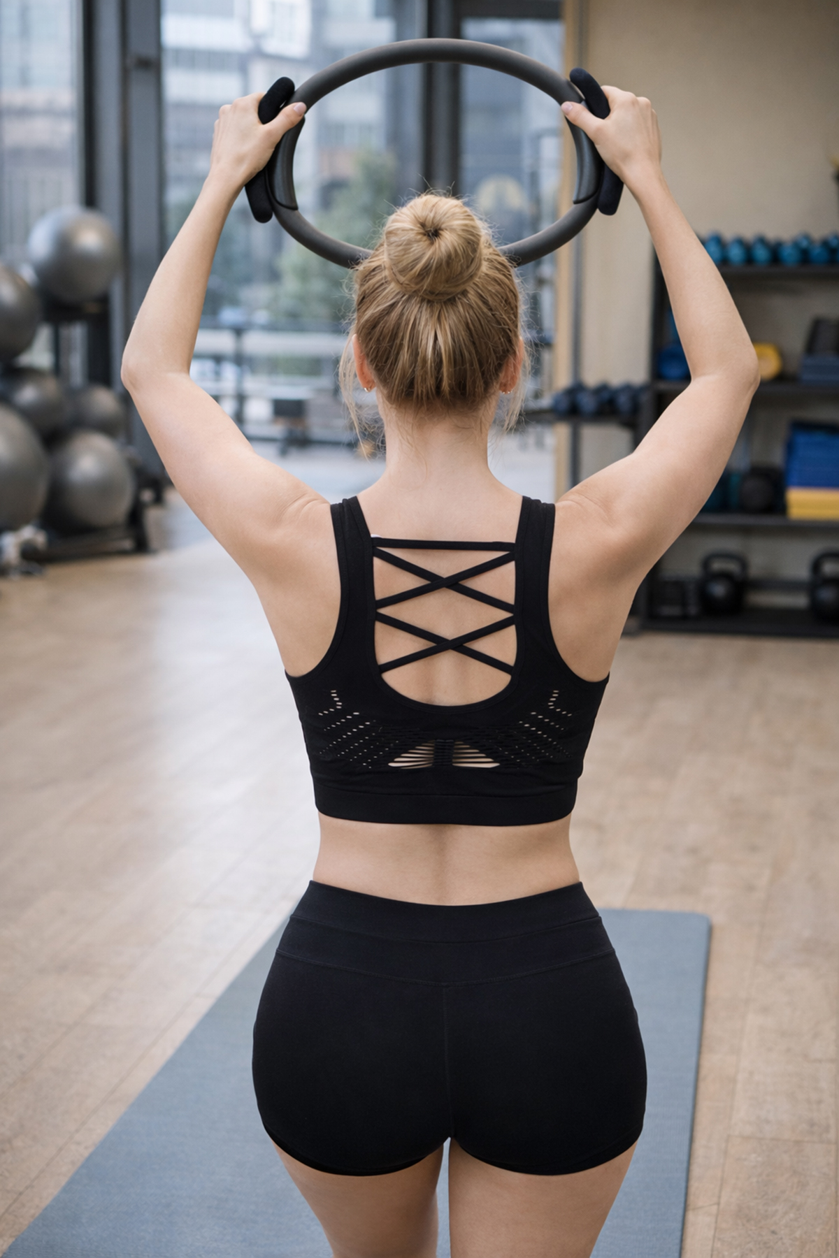 MioFit Çapraz Askı Detaylı Destekli Seamless Spor Sütyeni görsel 3