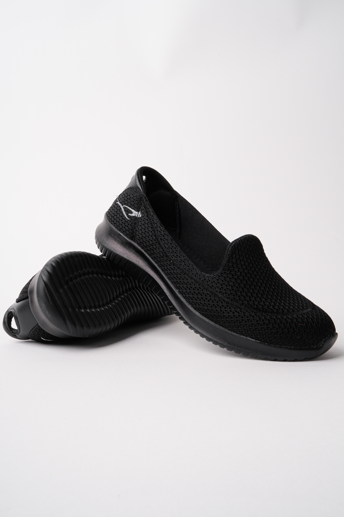 ROSETTE  Kadın Siyah Full Ortopedik Şeker Hastalarına Uygun Günlük Kullanım Yürüyüş Sneakers Ayakkabı - Görsel 4