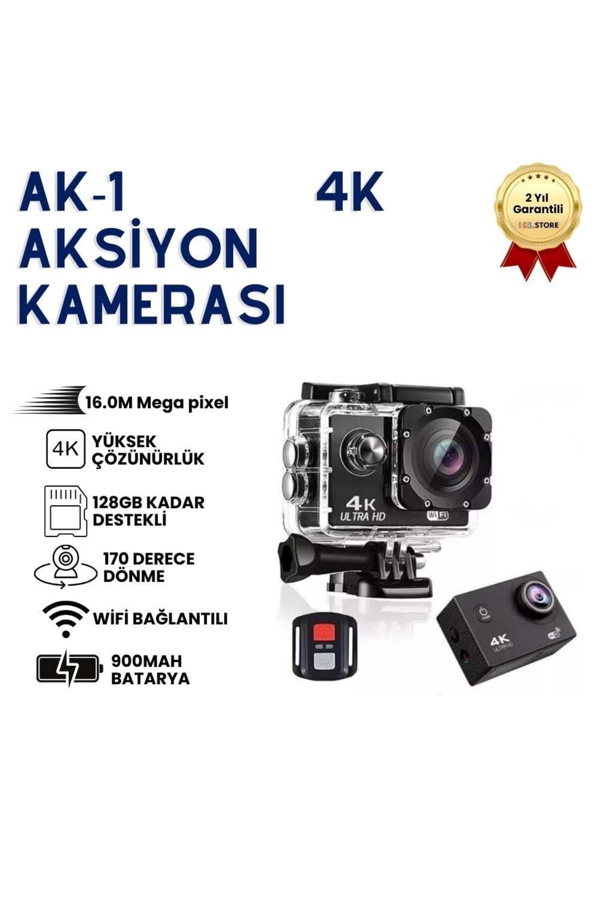 HZL Aksiyon Kamerası 4K Video Kamera Kamera Dijital Wifi Aksiyon Kamerası Kafa Montajı