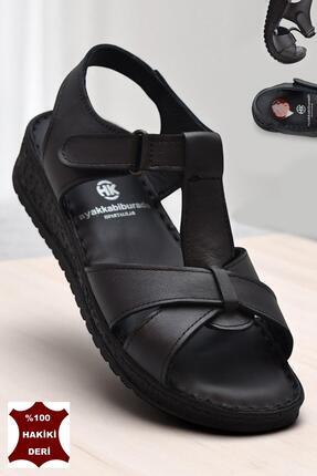 ISPARTALILAR 204 TAM ORTOPEDİK Hakiki Deri Kadın Sandalet Topuk Jel Taban Kad...