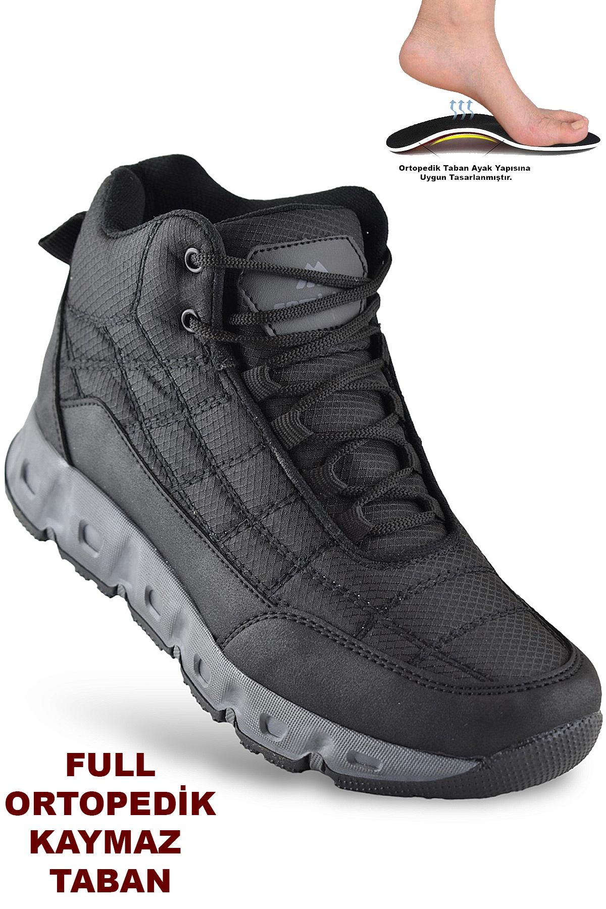 ISPARTALILAR  2602 Ortopedik Bağlı Outdoor Erkek Bot Ayakkabı Günlük Erkek Kışlık Bot