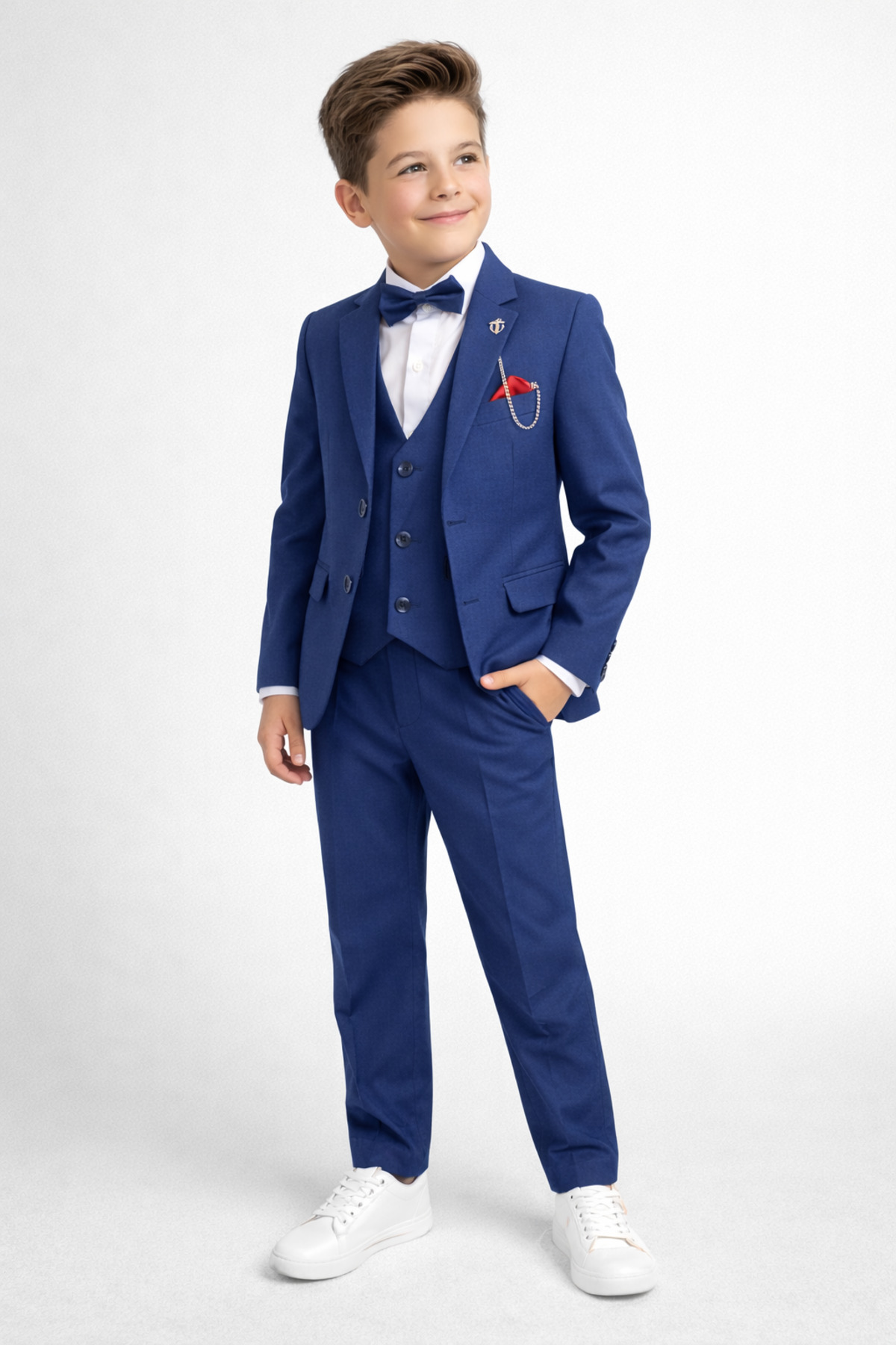 HAYTA Çocuk Takim Elbise Yelekli Gömlekli Set 9/12ay -14yaş Indigo fotoğrafı 3 (önizleme)