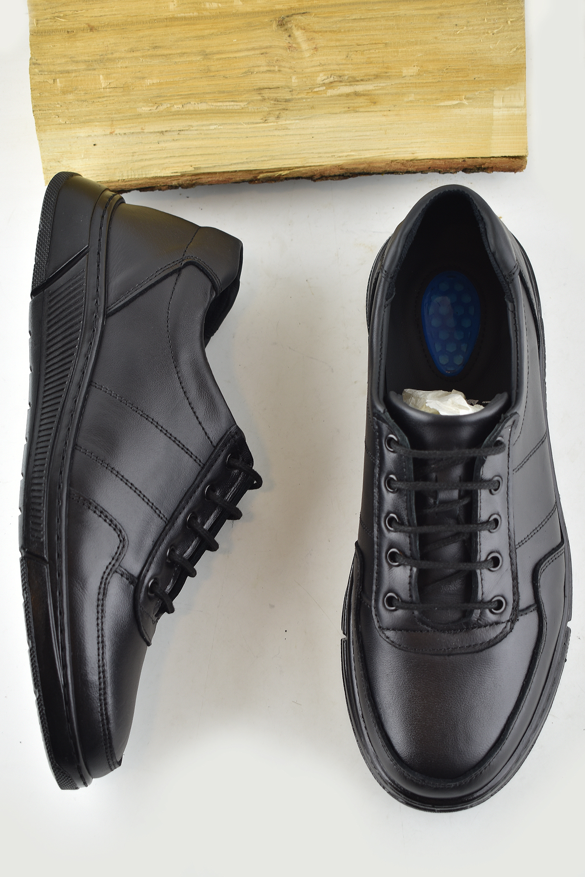 ISPARTALILAR  TAB502 Ortopedik Topuk Masajlı Hakiki Deri Kışlık Erkek Ayakkabı Bağcıklı - Görsel 3