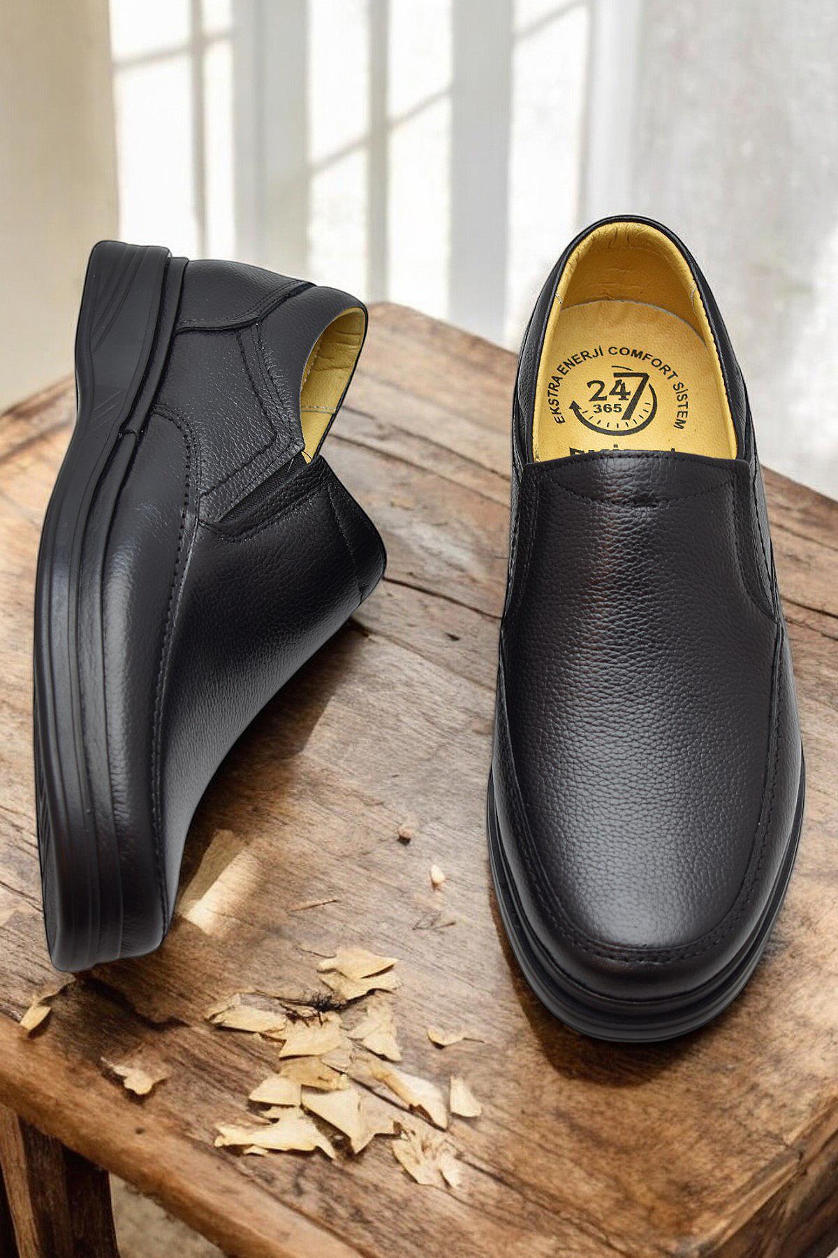 ISPARTALILAR  TAB8050 Ortopedik Taban Hakiki Deri Erkek Ayakkabı Mevsimlik Baba Ayakkabısı - Görsel 4