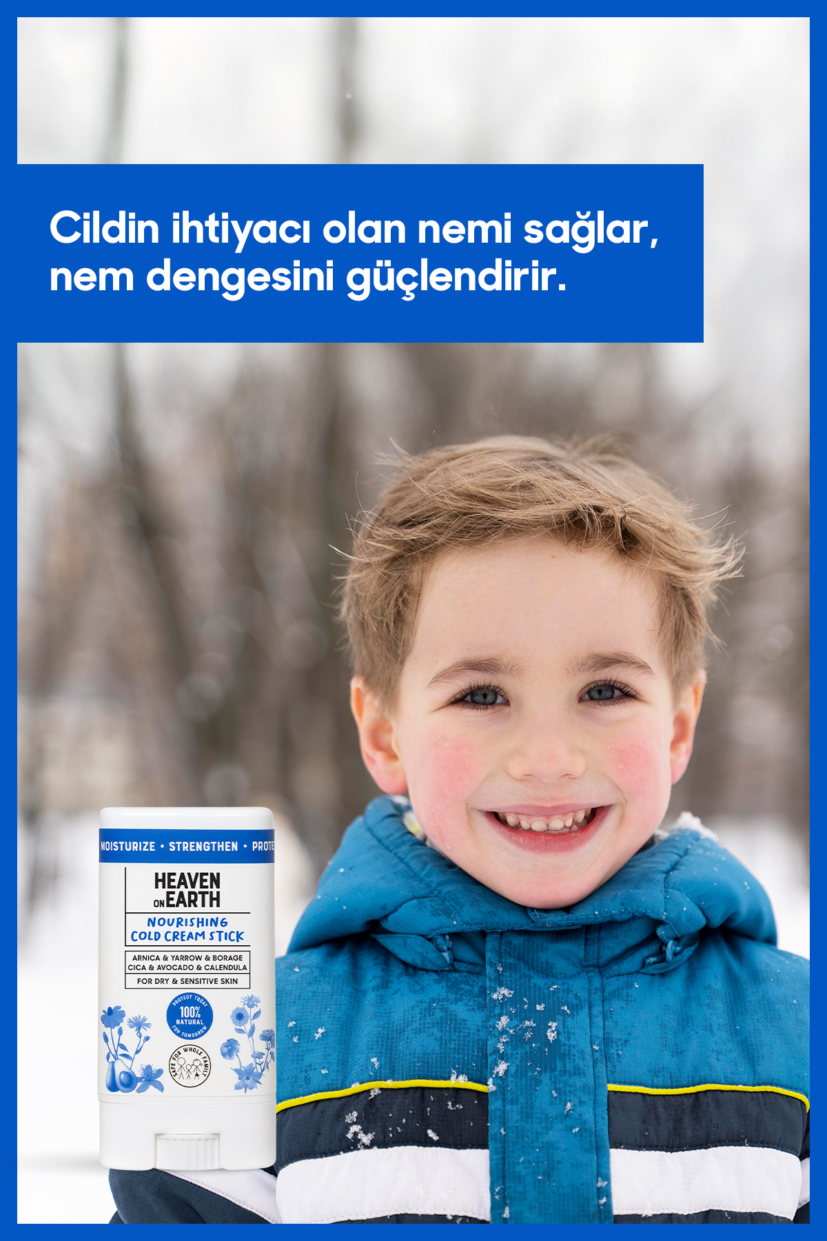 Heaven on Earth Besleyici Cold Cream Stick- Soğuk Hava Yıpratıcı Etki Karşıtı - %100 Doğal ve Organik içerikli 15ml fotoğrafı 5 (önizleme)