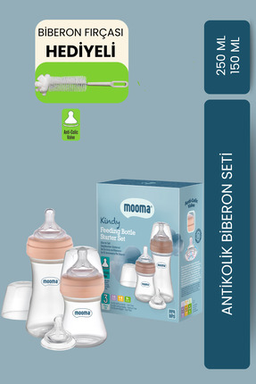 MOOMA Kindy 150 ve 250 ml Biberon Yenidoğan Başlangıç Seti - Rose Gold