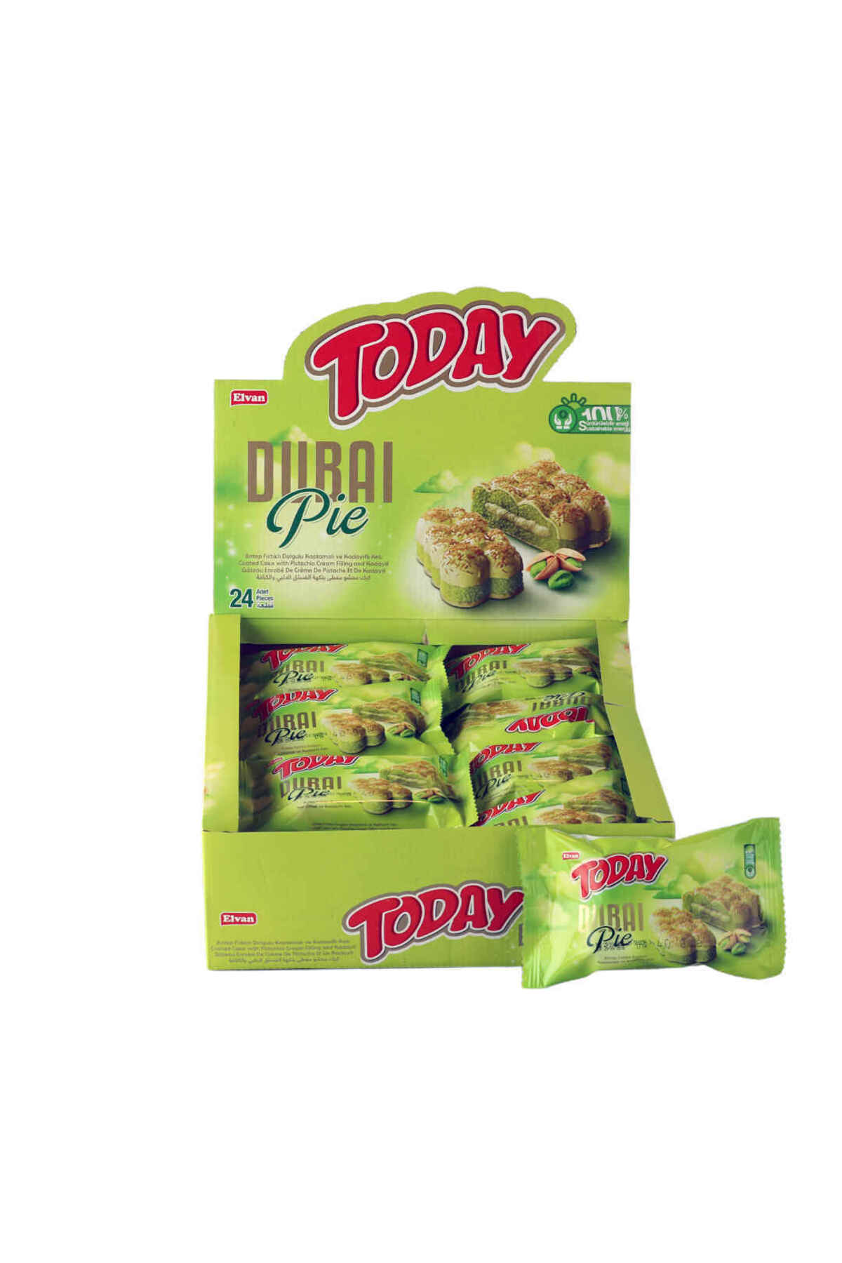 Today Dubai Pie Antep Fıstıklı Kadayıflı Kek 40 Gr. 24 Adet (1 Kutu) - Fiyatı, Yorumları
