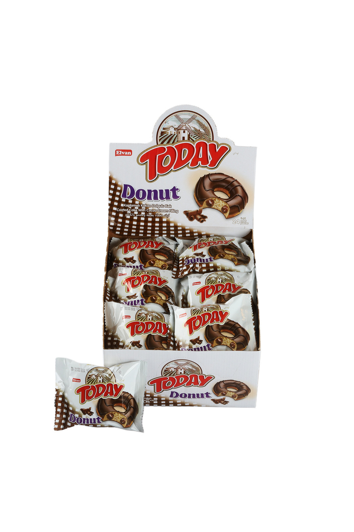 Elvan Today Donut Kek Kakaolu 35 Gr. 24 Adet (1 Kutu) - Fiyatı, Yorumları