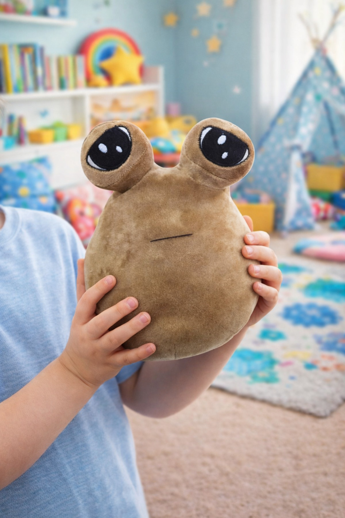 caps Sevimli Pou Peluş Oyuncak & Yumuşak Dolgu Oyun Arkadaşı Hediyelik fotoğrafı 2 (önizleme)