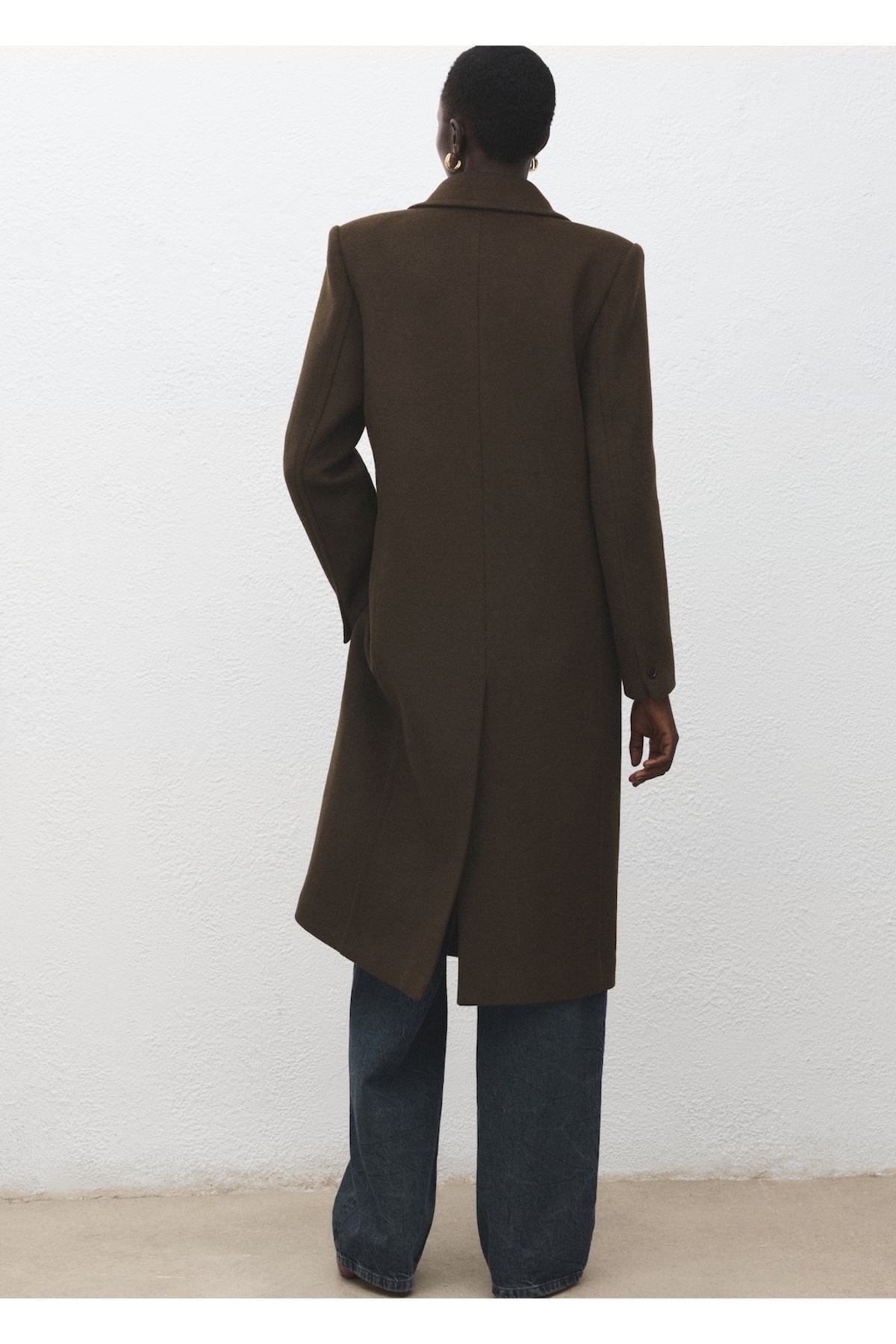 MANGO  Kruvaze yün palto - Görsel 4