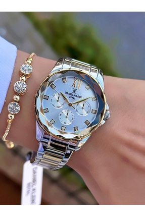 Daniel Klein Altın-gümüş Kadın Kol Saati. Şık Tasarım Ve Dayanıklı Çelik Kord...