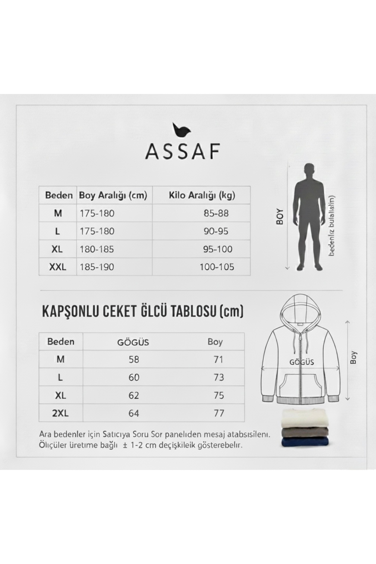 assef  Erkek Pamuklu Şardonlu Kapüşonlu Slim Fit Çift Cepli Polar Ceket Hırka - Görsel 7