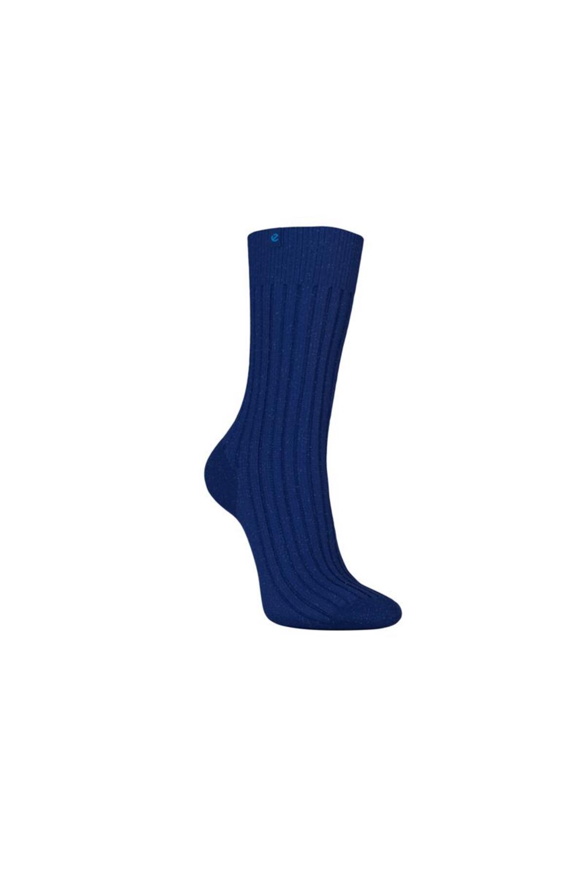 اکو جوراب‌های آبی کمرنگ Hygge Ribbed Mid-cut