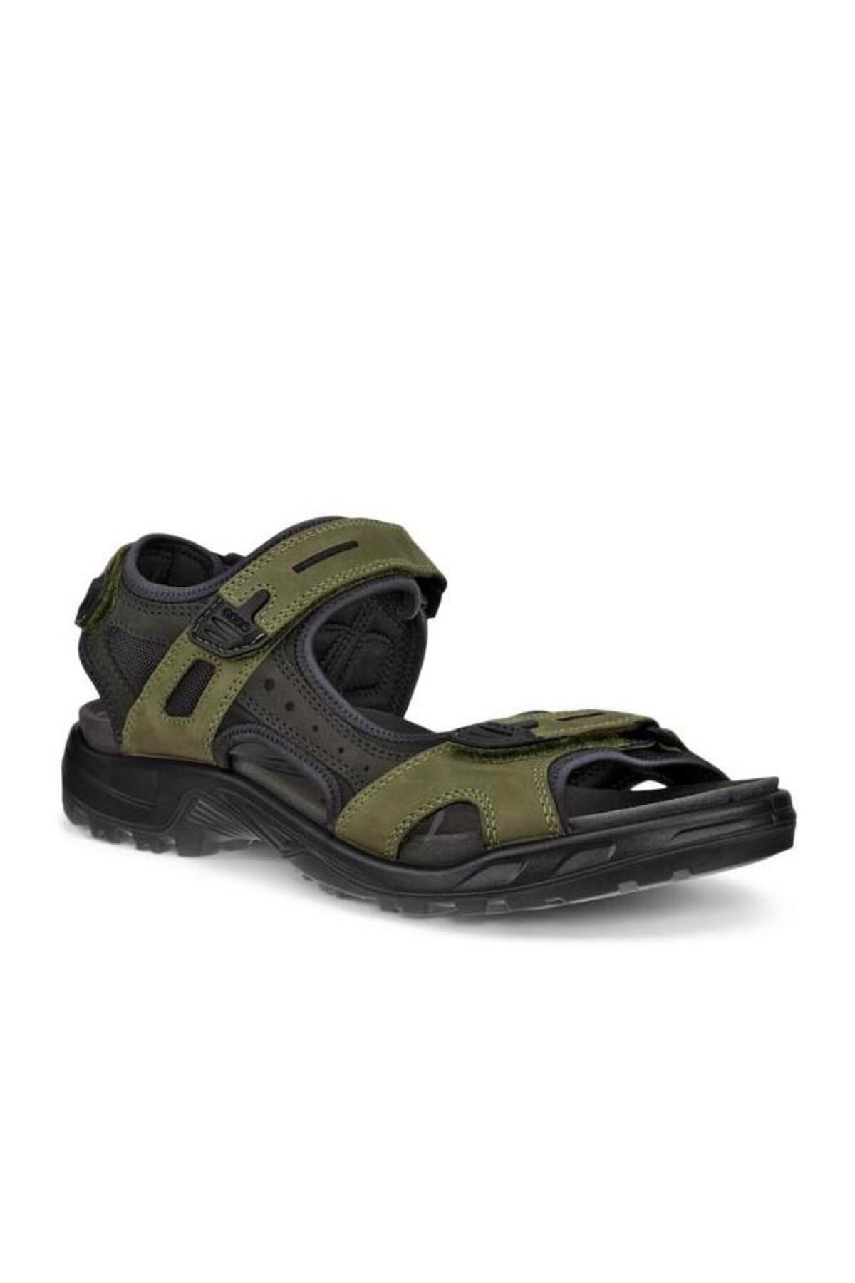 Ecco Offroad Erkek Yeşil Deri Sandalet görsel 2