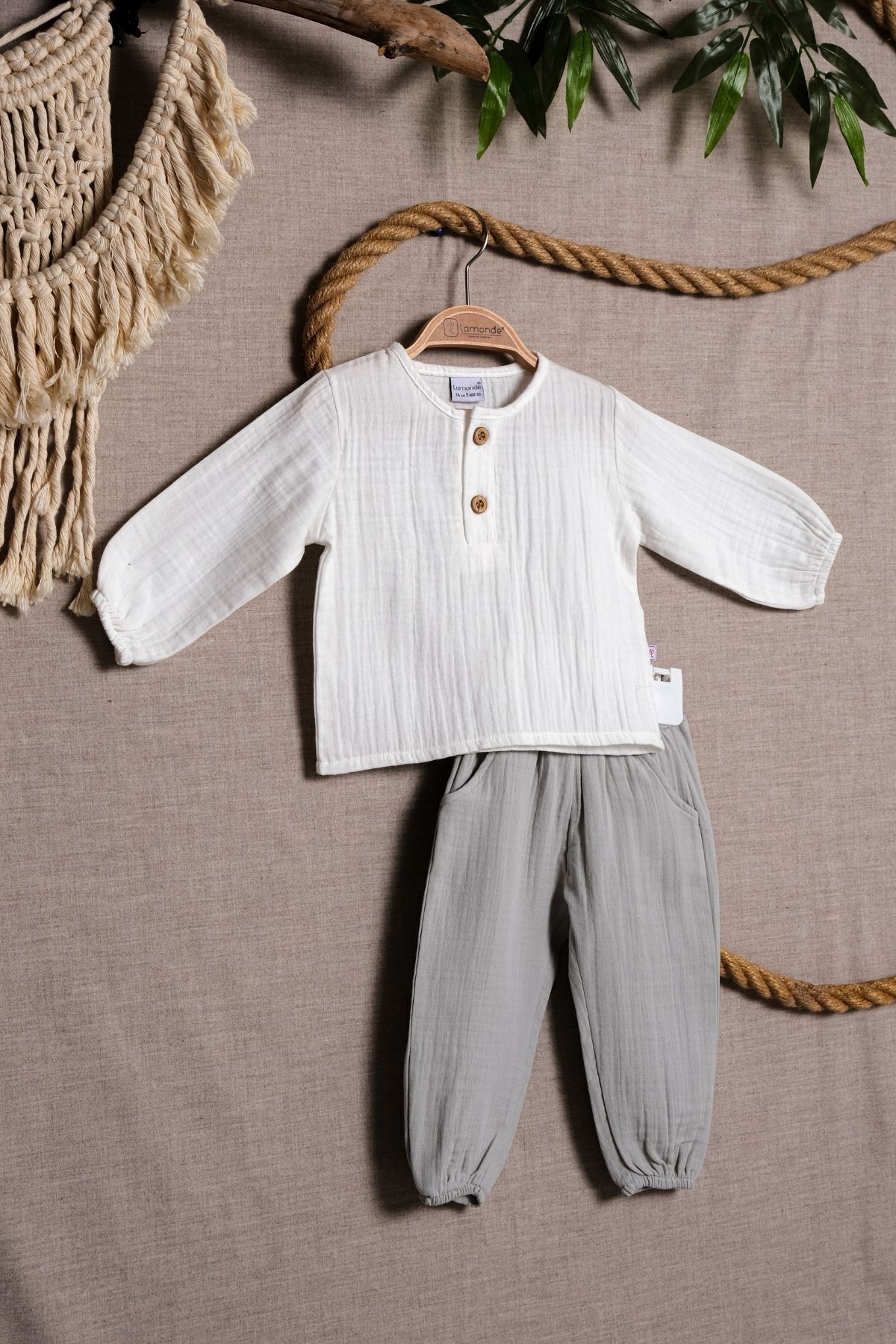 Lamonde Unisex Bebek Pijama Takımı %100 Pamuk 6-9-12-18 Ay fotoğrafı 7 (önizleme)