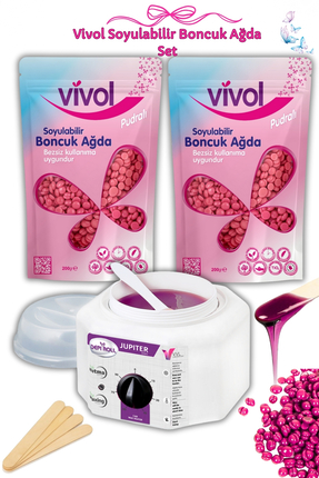 Vivol SİR AĞDA ISITICI MAKİNE 2 PAKET PUDRALI BONCUK AĞDA HEDİYELİ