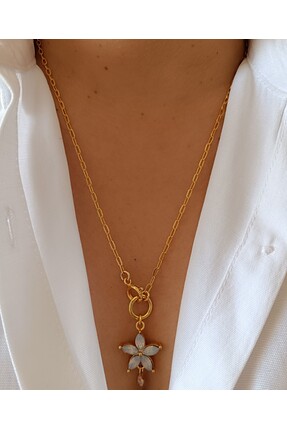 banunun takı tasarımı BUZLU ÇİÇEK KOLYE