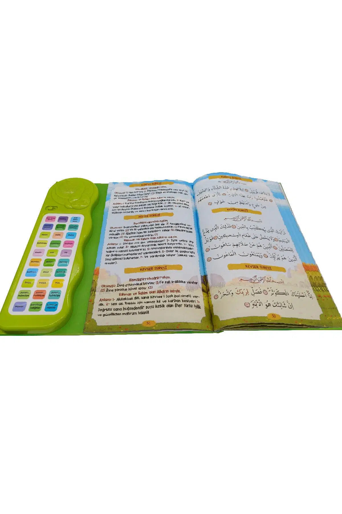 Bayramdan Sesli Yasini Şerif Ögreten Cihaz Sesli Yasin Kitaplı Yeşil fotoğrafı 3 (önizleme)