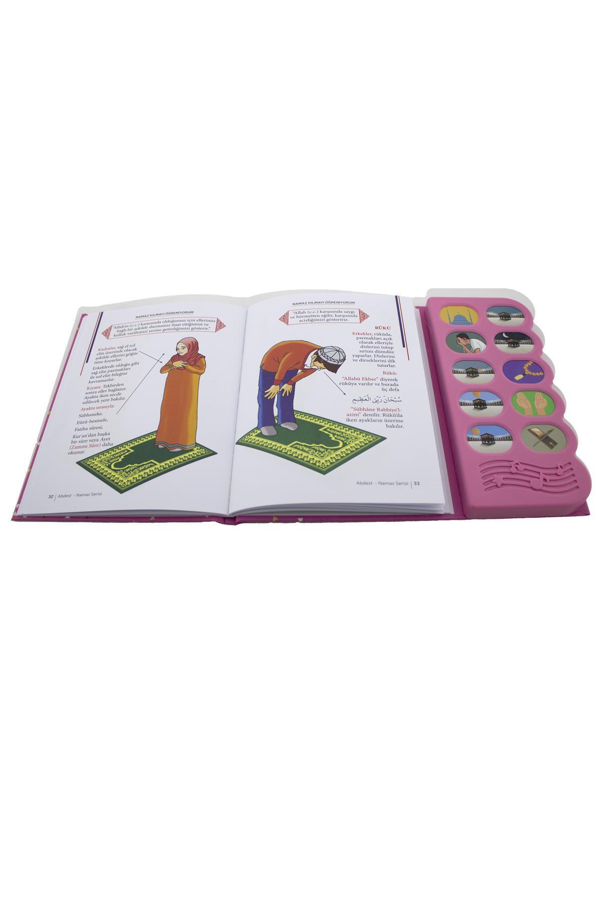 BAYSEM Pusulalı Kıbleyi Gösteren Sesli Namaz Öğreten Cihaz Resimli Kitap Seti Pembe fotoğrafı 3 (önizleme)