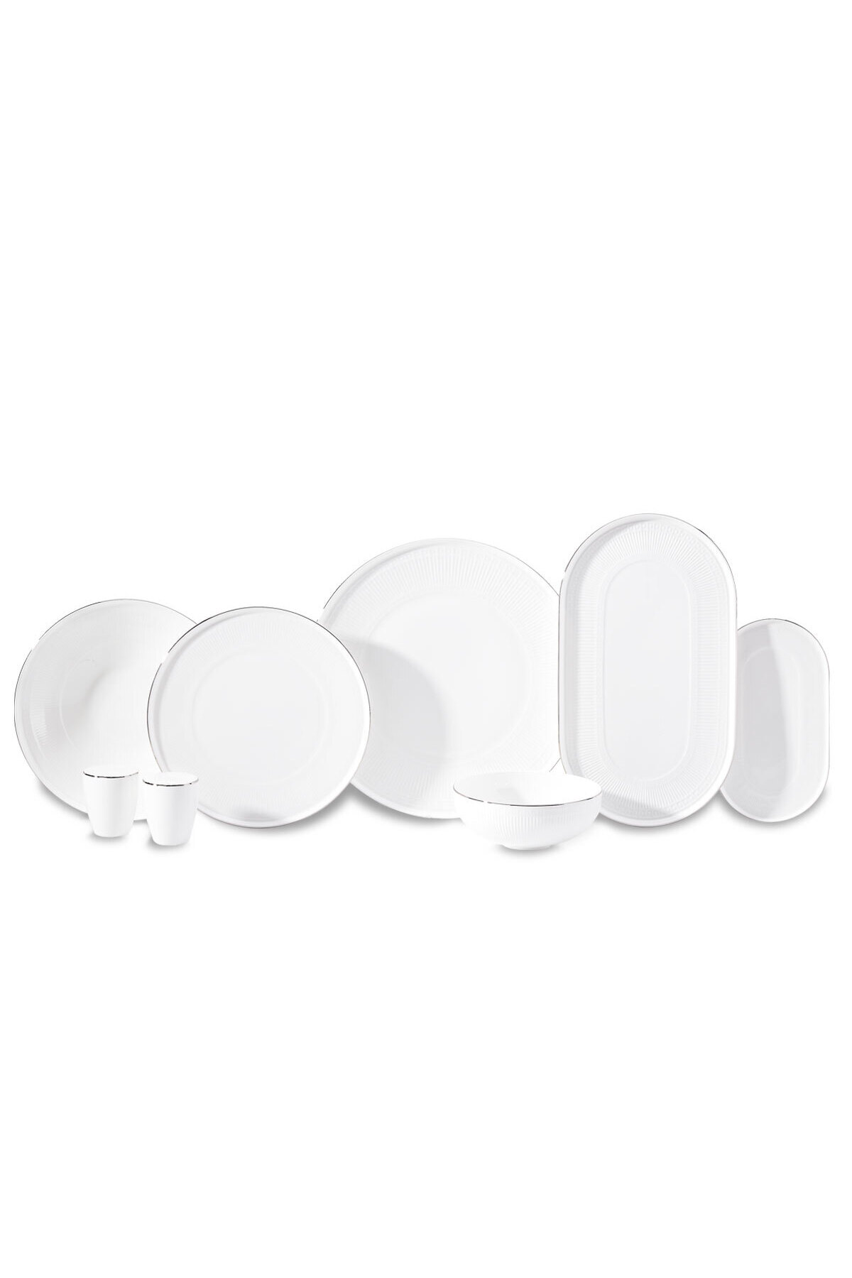KORKMAZ Vera Collection 53 Parça Platin Yemek Takımı A8198