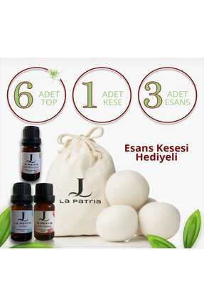 LaPatria 6 ADET XXXL YÜN ÇAMAŞIR KURUTMA MAKİNESİ TOPU - 1 ADET KESE - 3 ADET...