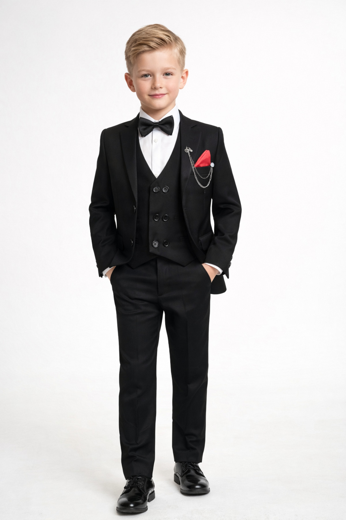 HAYTA Çocuk Takım Elbise Yelekli Gömlekli Set 1 Yaş - 17 Yaş Siyah fotoğrafı 5 (önizleme)