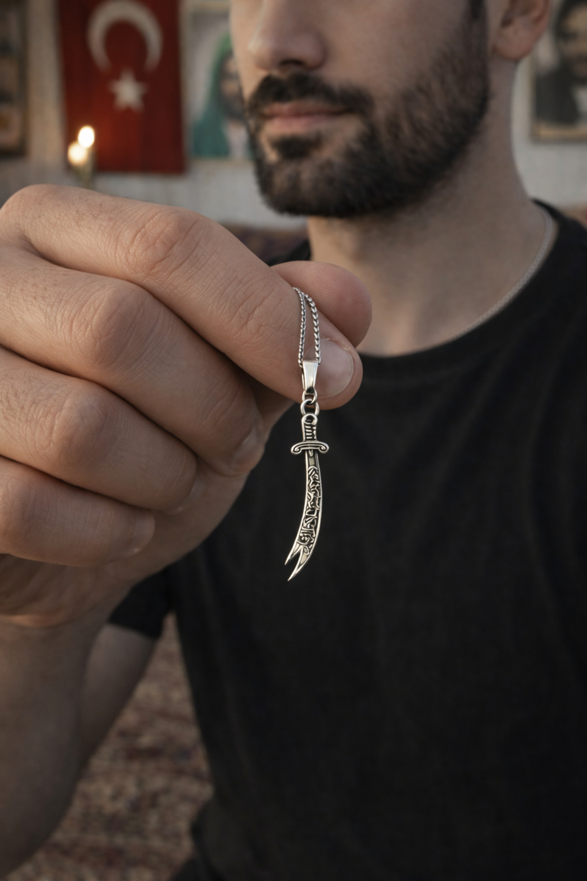 Ali Zulfikar Sword Necklace - Ali Stainless Steel Zulfikar Sword Necklace