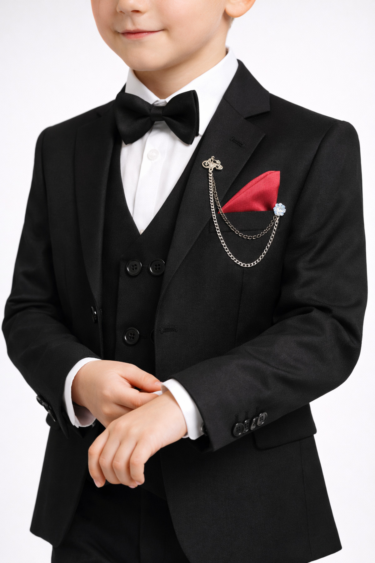 HAYTA Çocuk Takım Elbise Yelekli Gömlekli Set 1 Yaş - 17 Yaş Siyah fotoğrafı 2 (önizleme)