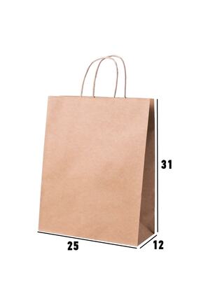 Kraft Çanta 25x12x31 - 50 Adet (KAĞIT POŞET ÇANTA)