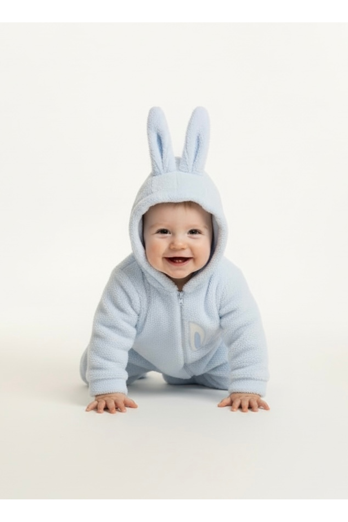 Bebemio Boutique Tavşan Figürlü Kulaklı Welsoft Bebek Tulum – Kapüşonlu, Yumuşak Peluş, Kışlık Unisex Bebek Tulum, fotoğrafı 3 (önizleme)