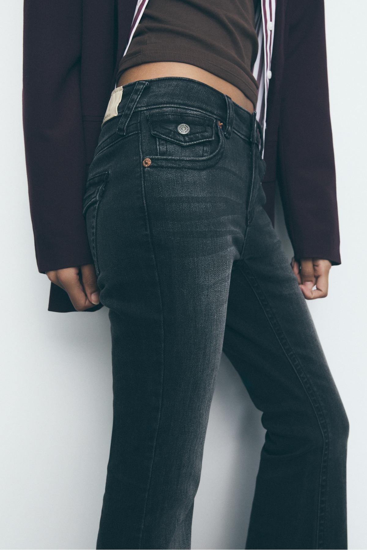 Stradivarius  D04 Düşük Bel Çan Paça Jean - Görsel 3