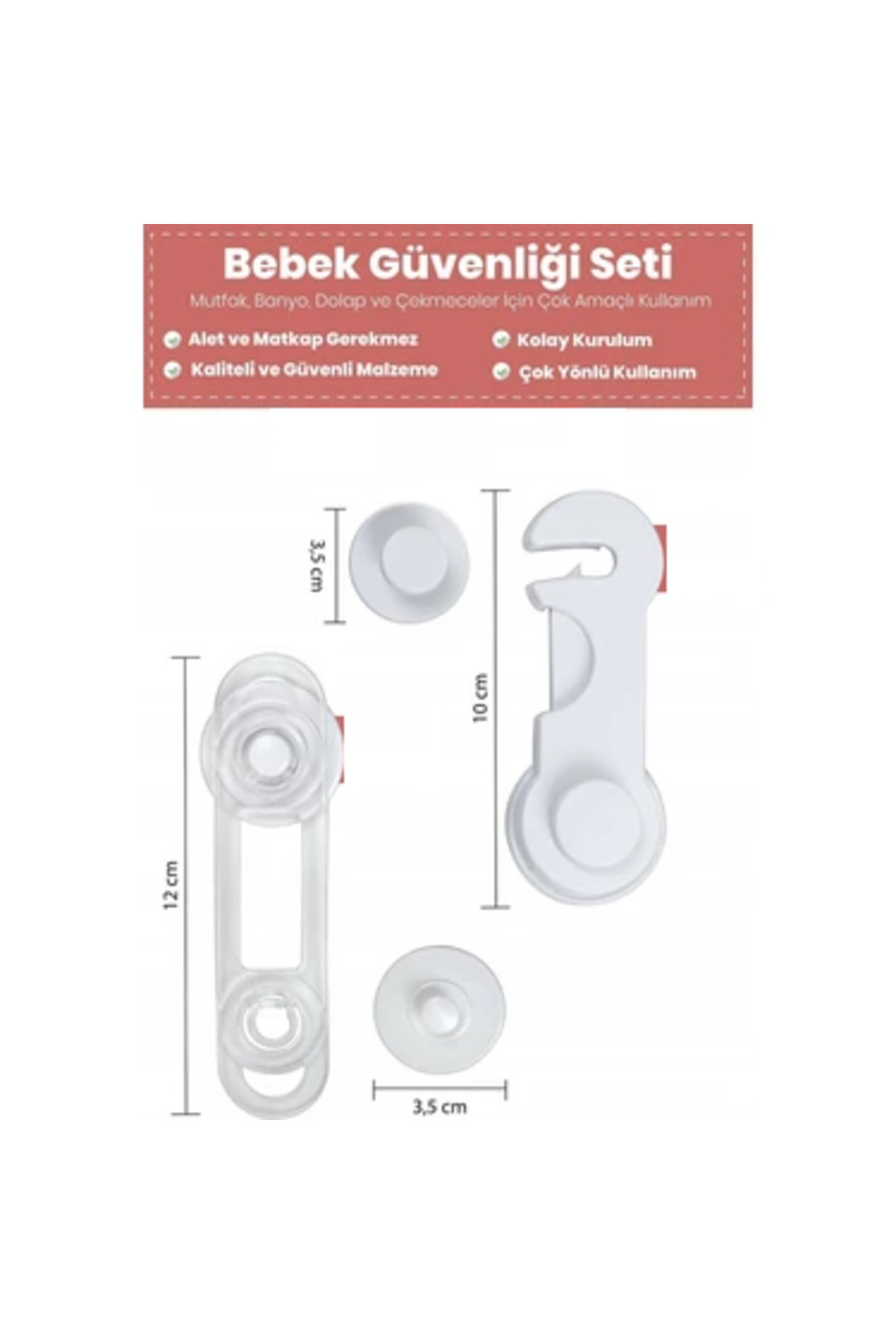 CAN YILDIZ PLASTİK Çocuk Bebek Güvenlik Çok Amaçlı Kilit ve Mandallı Kilit fotoğrafı 4 (önizleme)