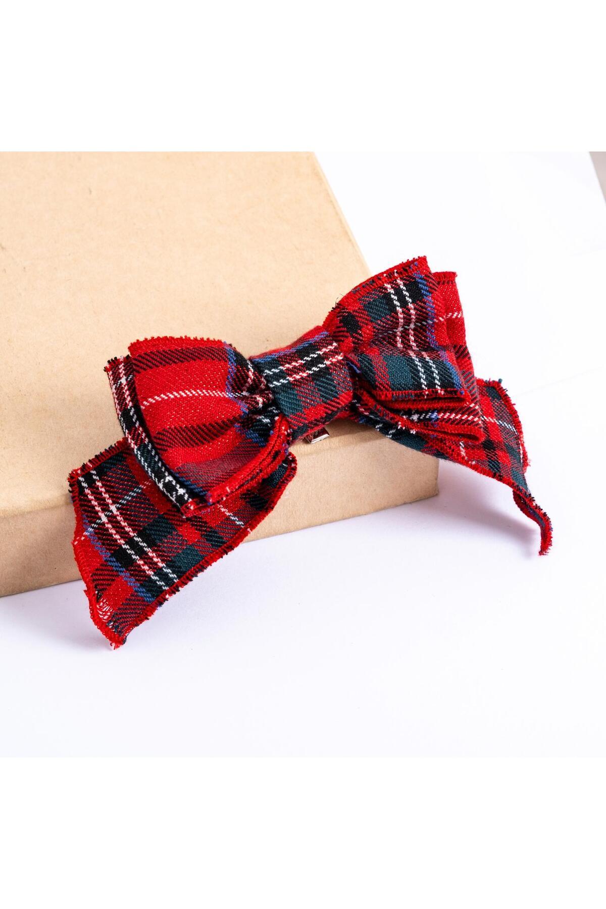 ministok Sweet Bear Balon Etekli Toka Aksesuarlı Kırmızı Soft Fitilli Kadife İkili Kız Bebek Elbise fotoğrafı 7 (önizleme)