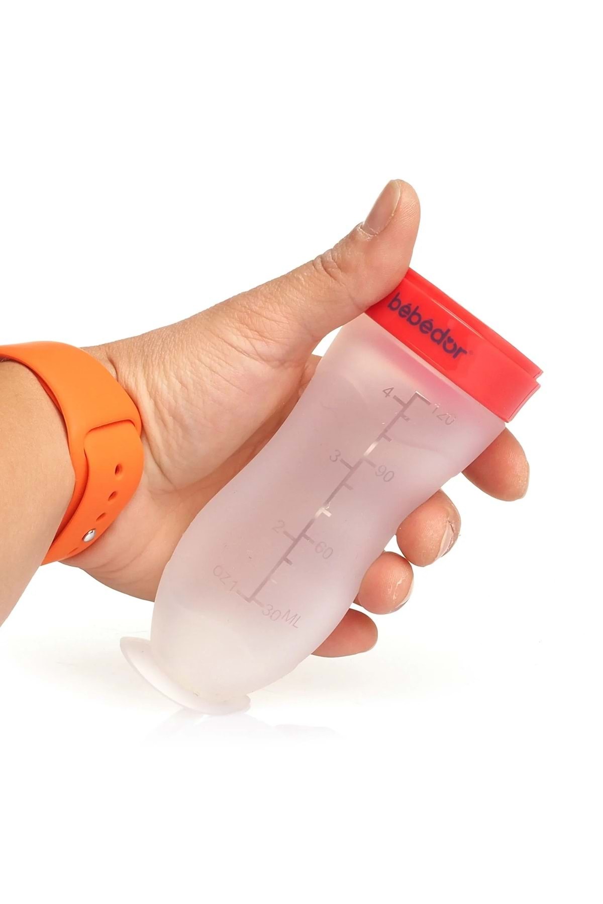 Bebedor Silikon Kaşıklı Biberon 120ML +6 Ay Şeffaf (Kod:7509) fotoğrafı 4 (önizleme)