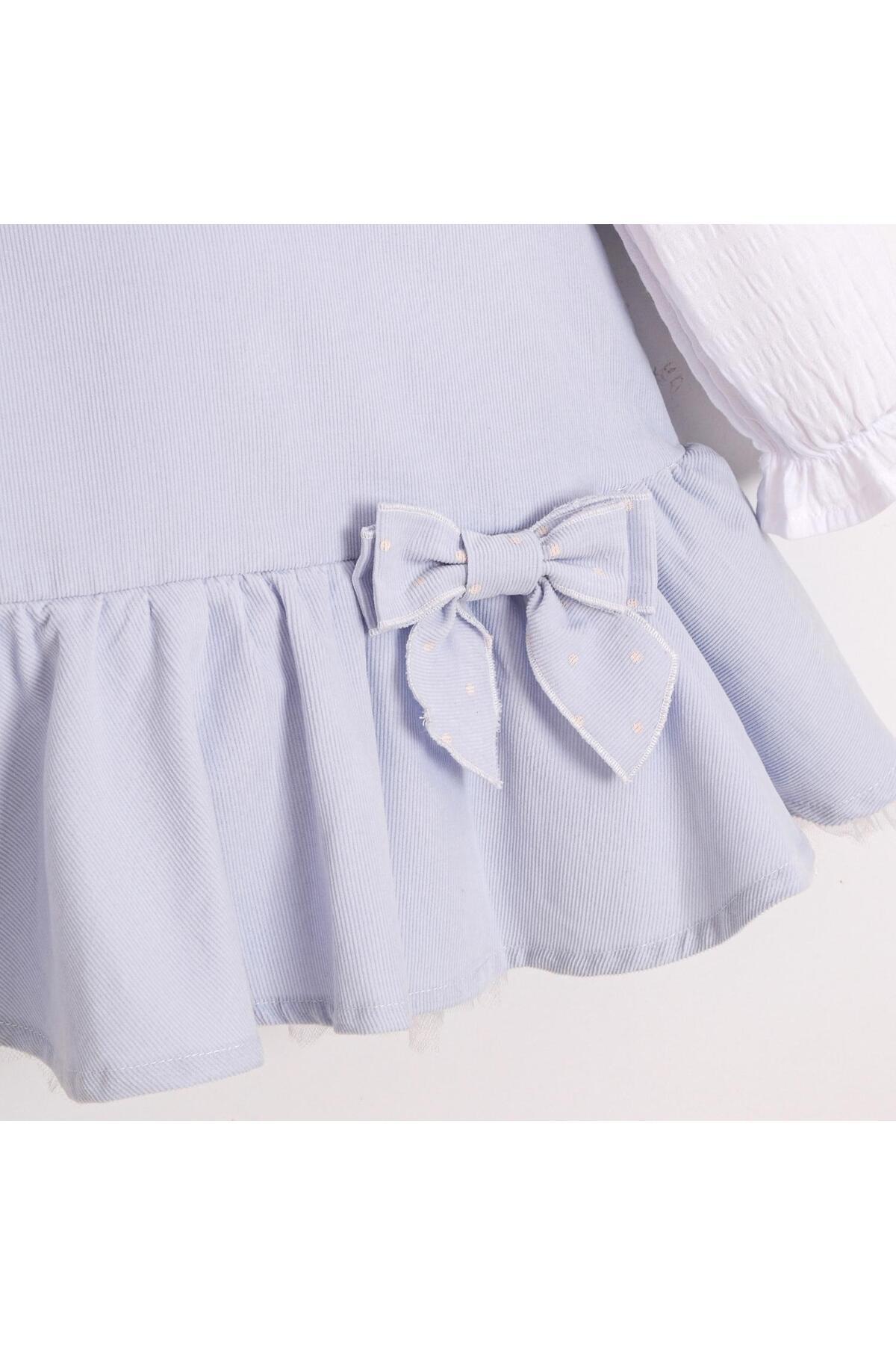 ministok Rabit Nakışlı Kız Bebek Gömlekli Jile Takım fotoğrafı 5 (önizleme)