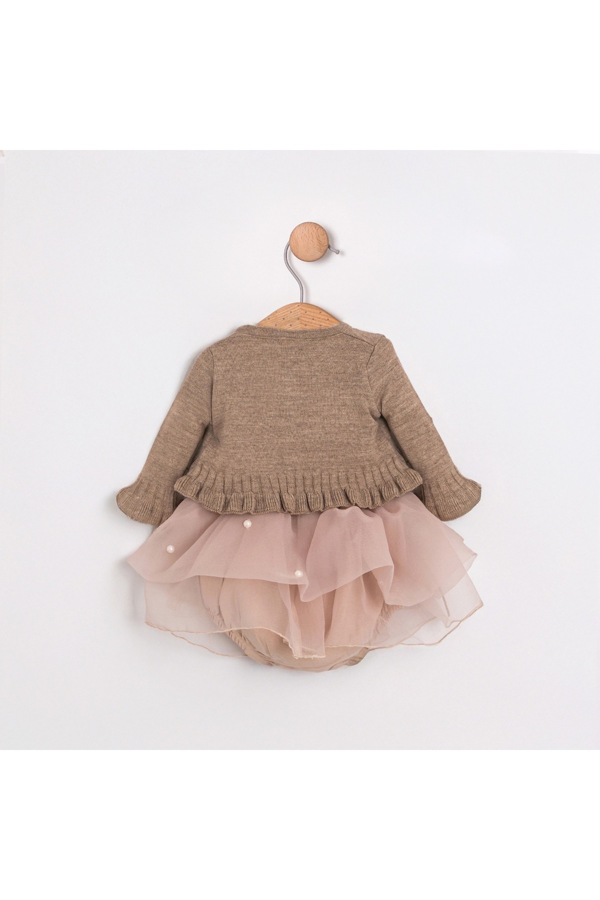 ministok Monica Hırka ve Tütü Etekli 3'lü Kız Bebek Takım fotoğrafı 4 (önizleme)