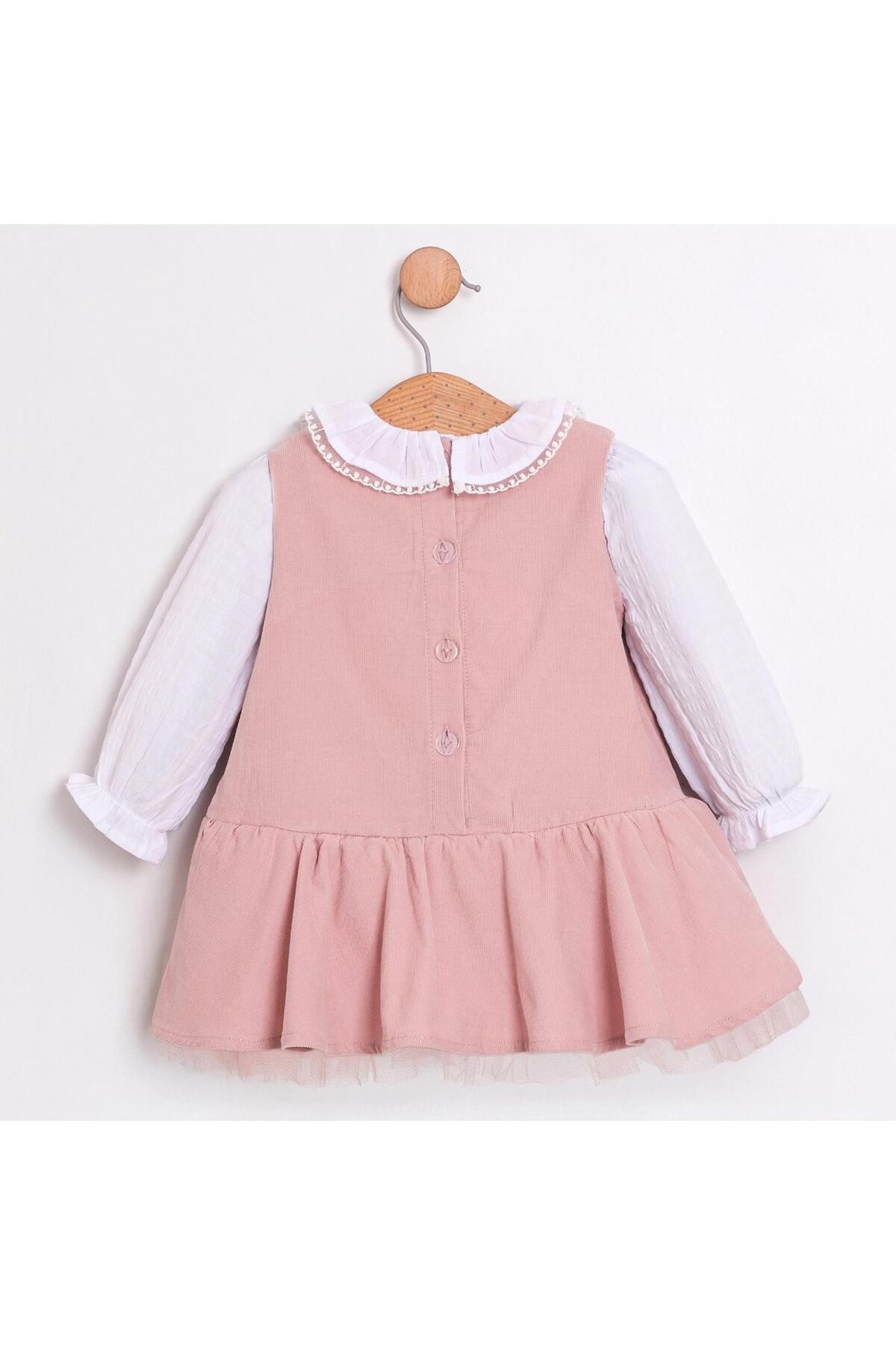 ministok Rabit Nakışlı Kız Bebek Gömlekli Jile Takım fotoğrafı 2 (önizleme)