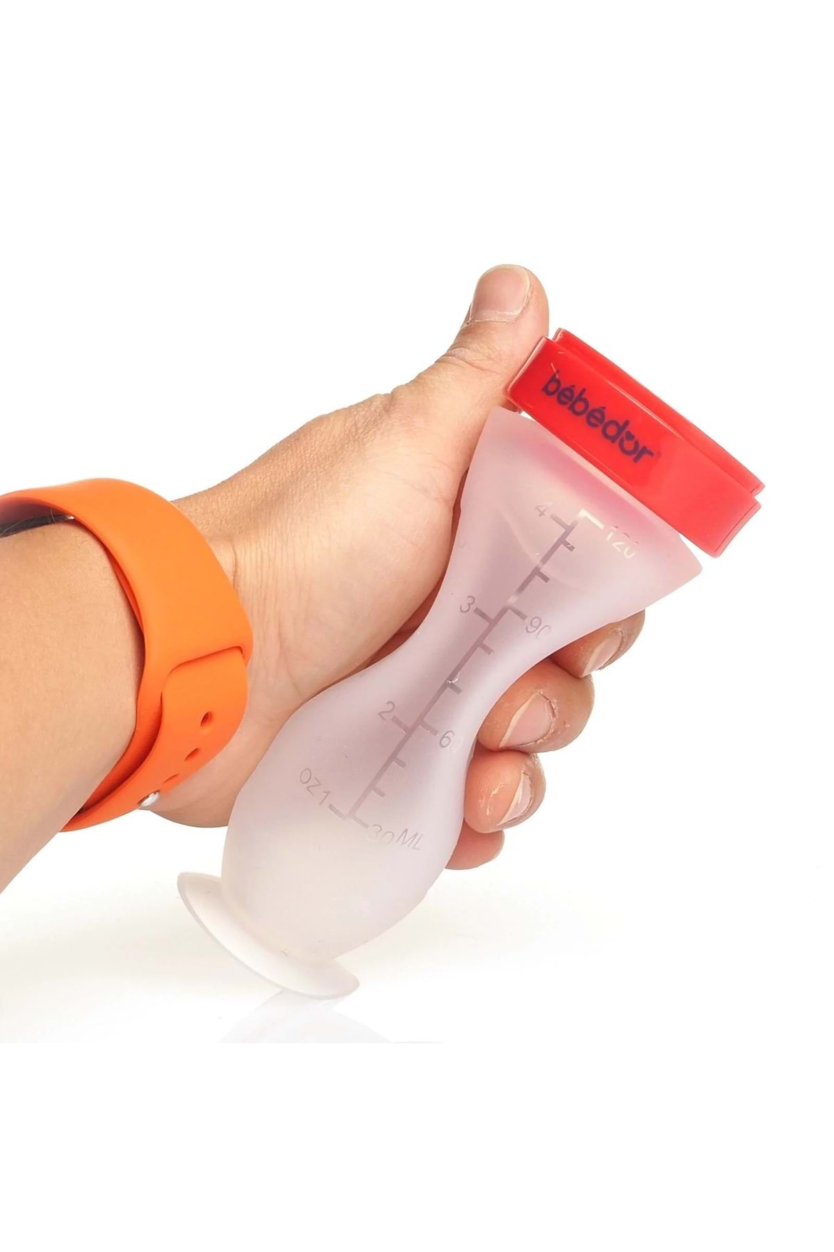 Bebedor Silikon Kaşıklı Biberon 120ML +6 Ay Şeffaf (Kod:7509) fotoğrafı 5 (önizleme)