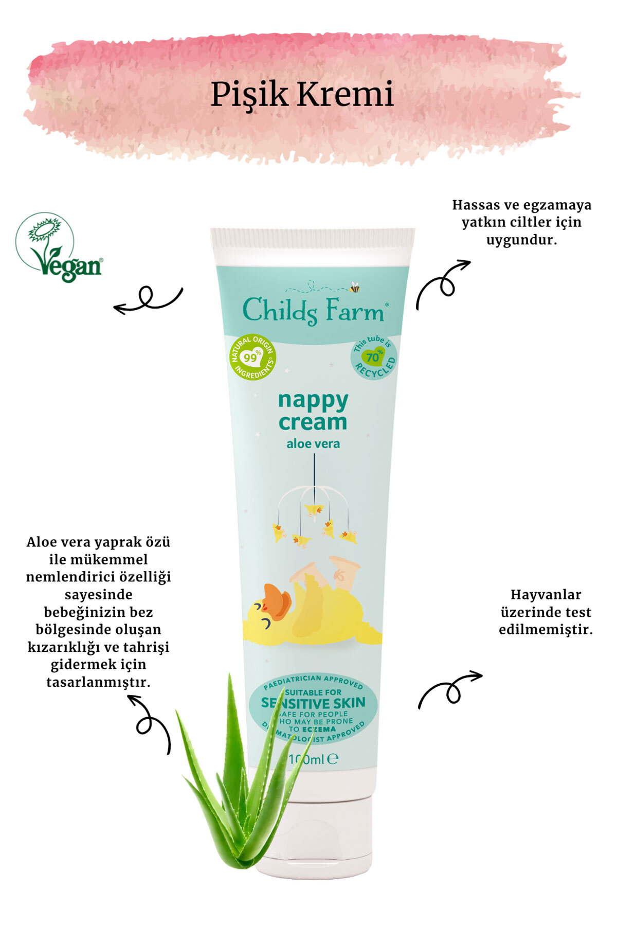 Childs Farm Organik Pişik Kremi 100 ml 0 Ay+ fotoğrafı 2 (önizleme)