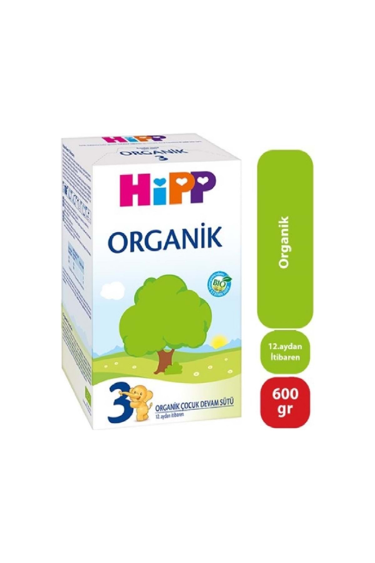 Hipp Organik Devam Sütü 600GR No:3 (1 Yaş ve Üzeri) fotoğrafı 2 (önizleme)