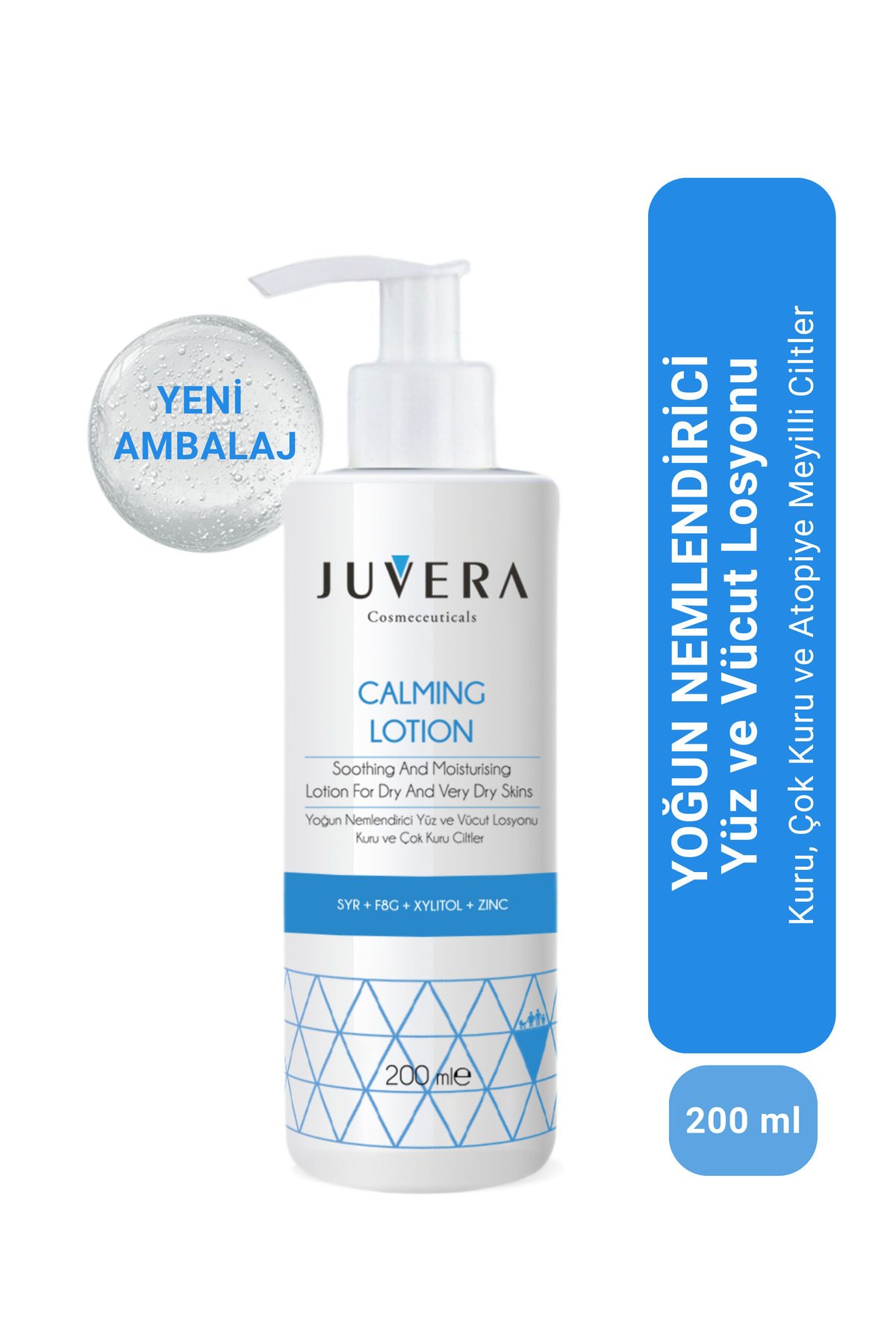 JUVERA Cosmeceuticals Yoğun Nemlendirici Yüz Vücut Losyonu - Kuru Ve Atopik Ciltler - Calming Lotion 200 Ml 8682665350038 — 03 002